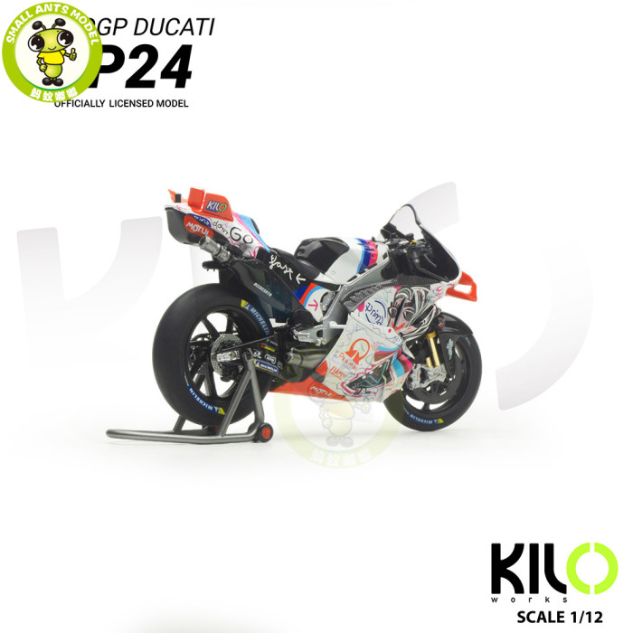 1/12 Kiloworks Pramac Ducati GP24 MOTOGP 2024 Catalan GP Diecast Motorcycle Model Toys Gifts For Father Friends
