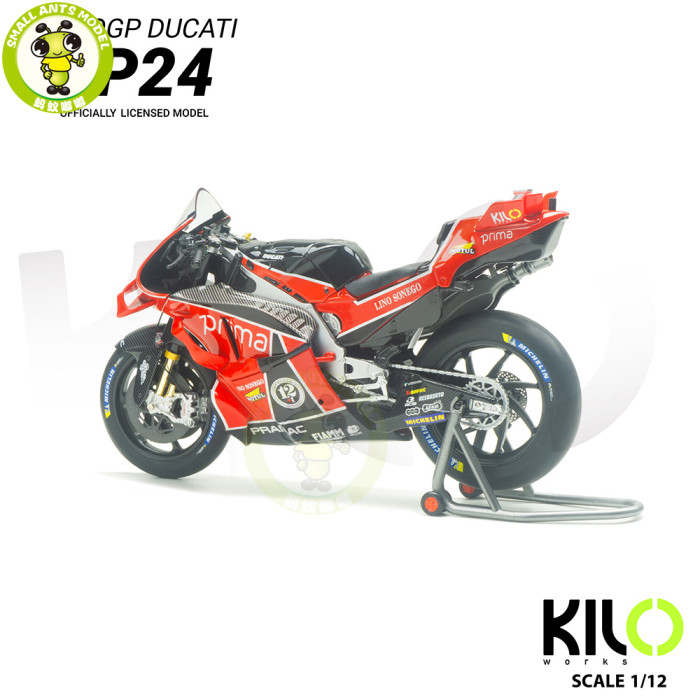 1/12 Kiloworks Pramac Ducati GP24 MOTOGP 2024 British GP Diecast Motorcycle Model Toys Gifts For Father Friends