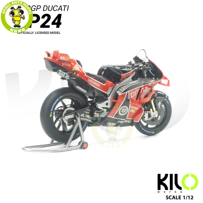 1/12 Kiloworks Pramac Ducati GP24 MOTOGP 2024 British GP Diecast Motorcycle Model Toys Gifts For Father Friends