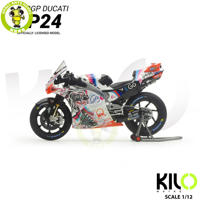 1/12 Kiloworks Pramac Ducati GP24 MOTOGP 2024 Catalan GP Diecast Motorcycle Model Toys Gifts For Father Friends