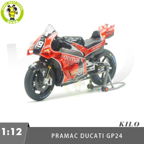 1/12 Kiloworks Pramac Ducati GP24 MOTOGP 2024 British GP Diecast Motorcycle Model Toys Gifts For Father Friends