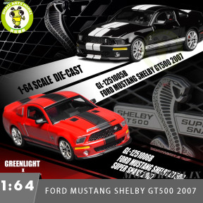 Preorder 1/64 MOTORHELIX Ford Mustang Shelby GT500 2007 Super Snake Diecast Model Toy Car Gifts For Father Friends