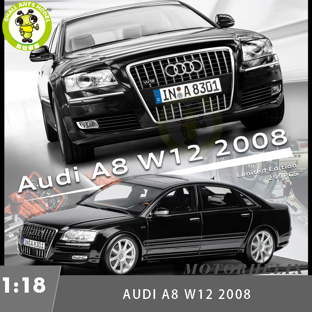 1/18 Motorhelix Audi A8 W12 2008 Resin Model Car Gifts For Friends