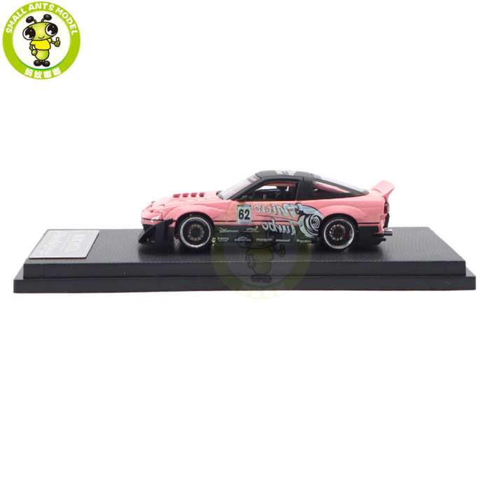 1/64 Micro Turbo Nissan 180SX Rocket Bunny And Custom Tow Truck Simon's Garage Diecast Metal Model Toy Car Gifts For Friends Father
