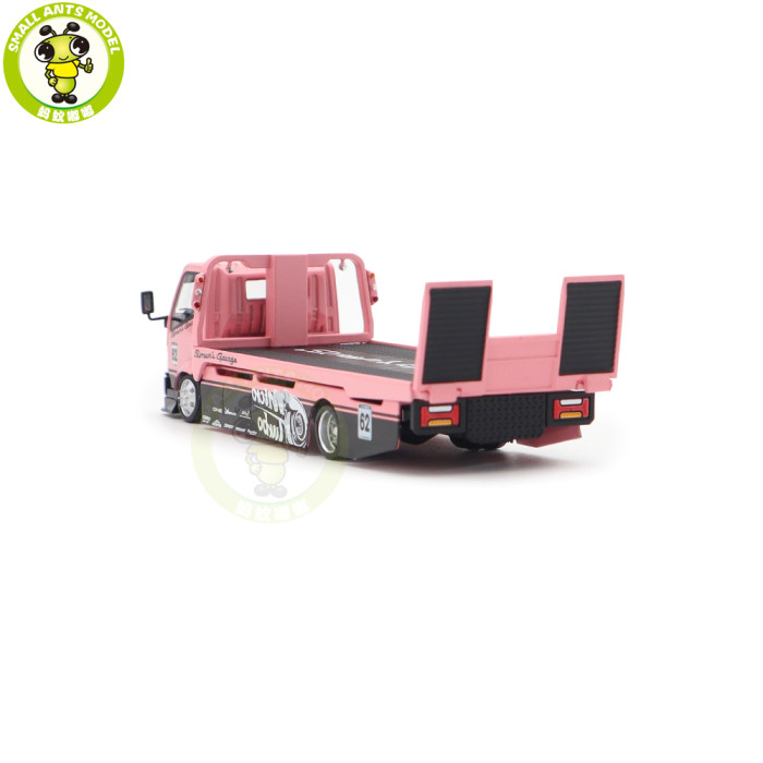 1/64 Micro Turbo Nissan 180SX Rocket Bunny And Custom Tow Truck Simon's Garage Diecast Metal Model Toy Car Gifts For Friends Father
