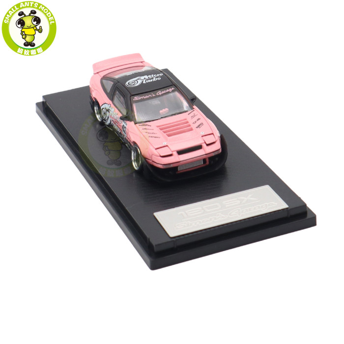 1/64 Micro Turbo Nissan 180SX Rocket Bunny And Custom Tow Truck Simon's Garage Diecast Metal Model Toy Car Gifts For Friends Father