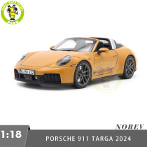 1/18 Porsche 911 Targa 2024 Norev 187190 Bahama Yellow Diecast Model Toys Cars Boys Girls Gifts