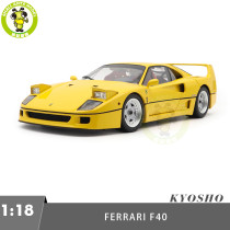 1/18 Ferrari F40 Kyosho 08416Y Yellow Diecast Model Toy Cars Gifts For Father Friends