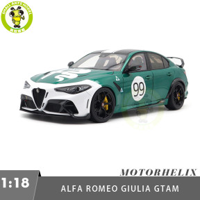 1/18 Alfa Romeo Giulia GTAm MOTORHELIX Diecast Model Toy Car Gifts For Father Friends