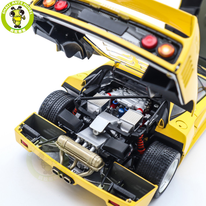 1/18 Ferrari F40 Kyosho 08416Y Yellow Diecast Model Toy Cars Gifts For Father Friends