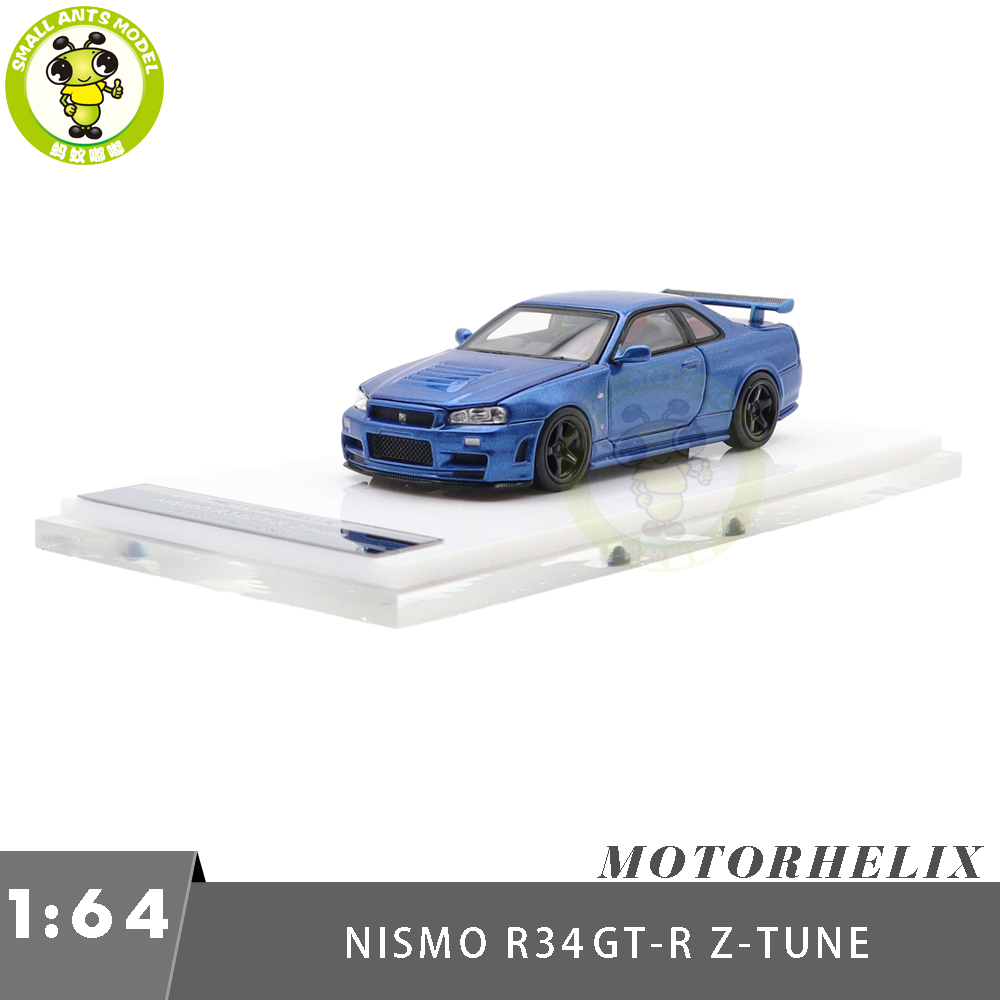 1/64 MOTORHELIX Nissan NISMO R34 GT-R Z-tune Diecast Model Toy Car
