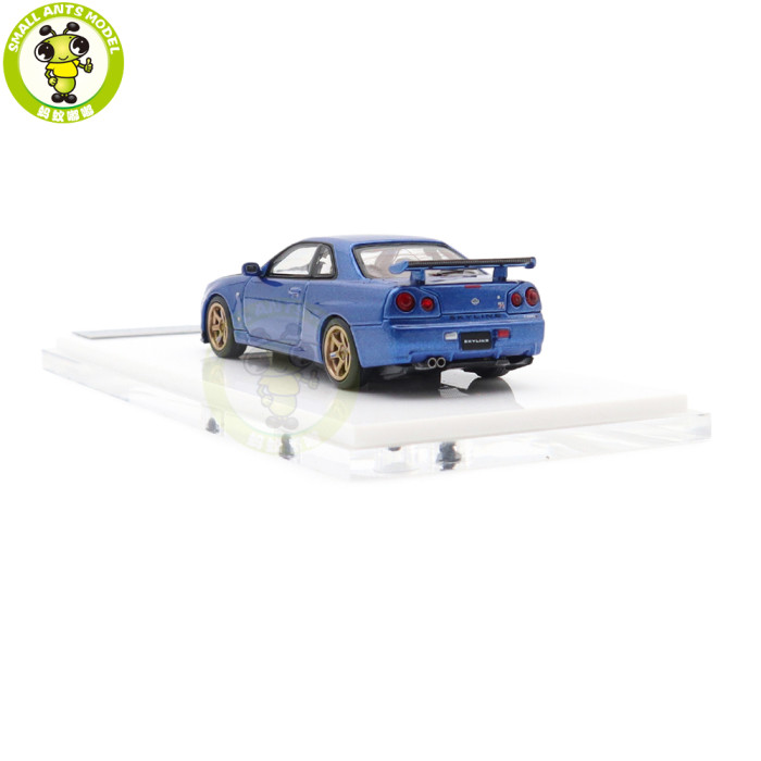 1/64 MOTORHELIX Nissan Skyline GT-R(R34) V-Spec ll Customized Diecast Model Toy Car Gifts For Father Friends
