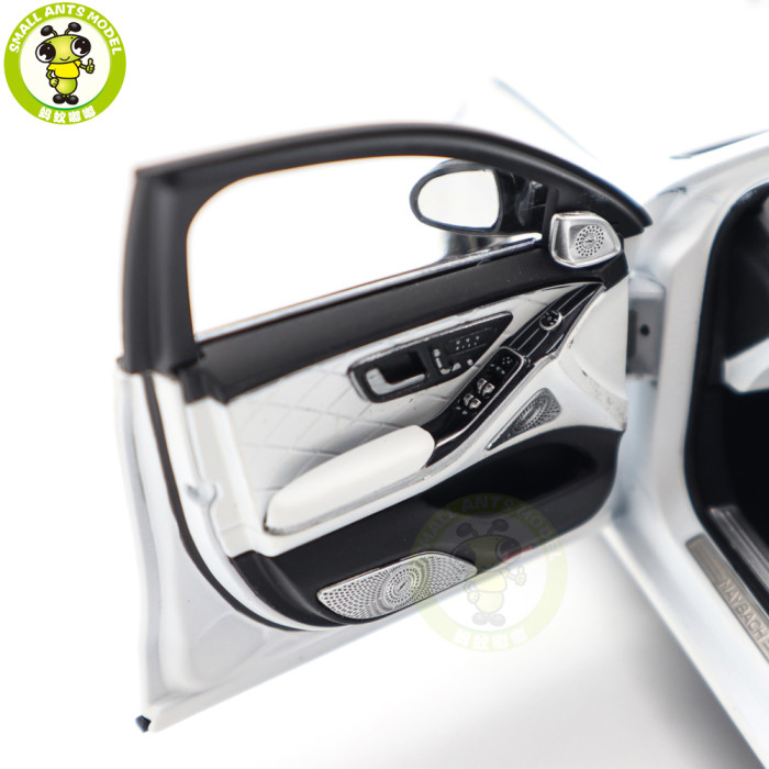 1/18 Mercedes Maybach S Class Night Series S680 2023 Almost Real 820142 Opalith White Matt Diecast Model Toy Car Gifts For Friends Father