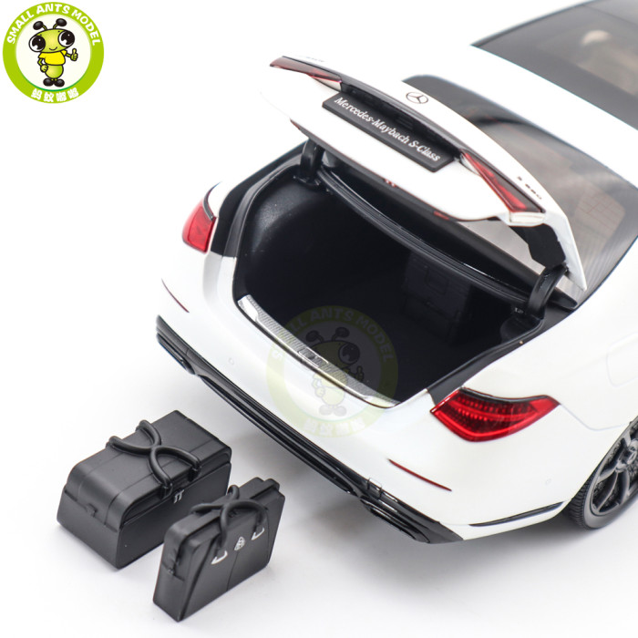 1/18 Mercedes Maybach S Class Night Series S680 2023 Almost Real 820142 Opalith White Matt Diecast Model Toy Car Gifts For Friends Father