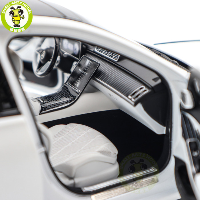 1/18 Mercedes Maybach S Class Night Series S680 2023 Almost Real 820142 Opalith White Matt Diecast Model Toy Car Gifts For Friends Father