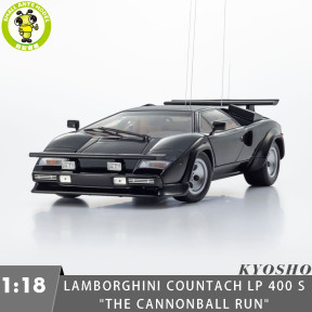 Preorder 1/18 Lamborghini Countach LP 400 S The Cannonball Run KYOSHO 08320BKCR Diecast Model Toy Cars Gifts For Father Friends