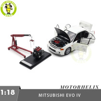 1/18 MOTORHELIX Mitsubishi EVO IV Diecast Model Toy Car Gifts For Father Friends