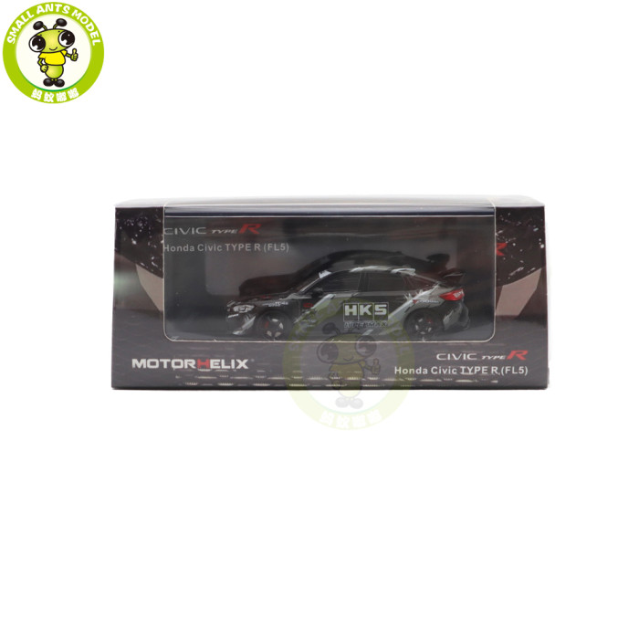 1/64 MOTORHELIX Honda Civic TYPE R (FL5) HKS Livery Diecast Model Toy Car Gifts For Father Friends