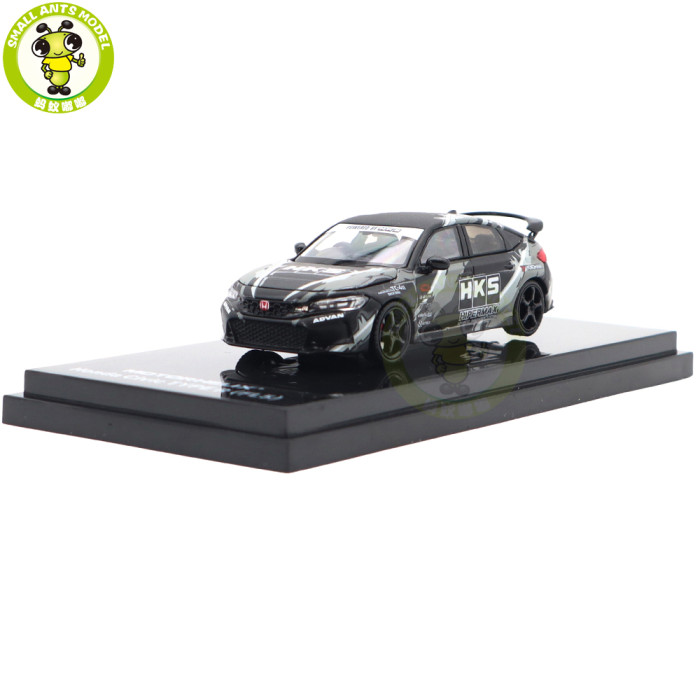 1/64 MOTORHELIX Honda Civic TYPE R (FL5) HKS Livery Diecast Model Toy Car Gifts For Father Friends