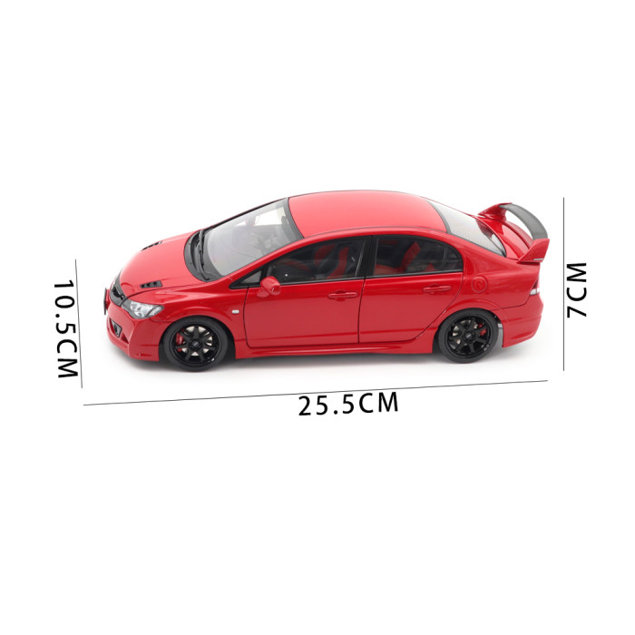 1/18 MOTORHELIX Honda CIVIC Type R FD2 MUGEN RR Diecast Model Toy Car Gifts For Father Friends