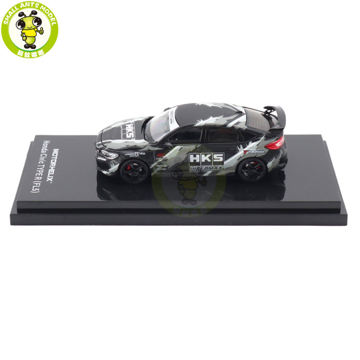1/64 MOTORHELIX Honda Civic TYPE R (FL5) HKS Livery Diecast Model Toy Car Gifts For Father Friends