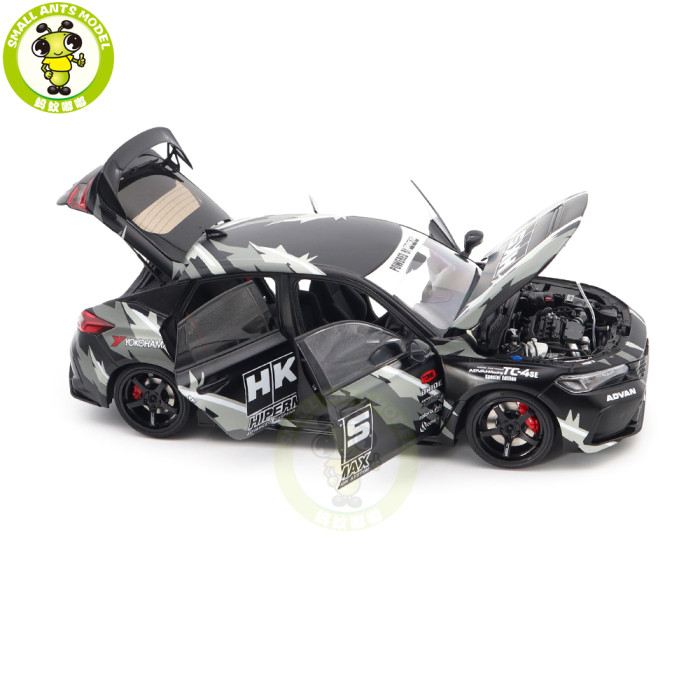 1/18 MOTORHELIX Honda Civic TYPE R (FL5) HKS Livery Diecast Model Toy Car Gifts For Father Friends