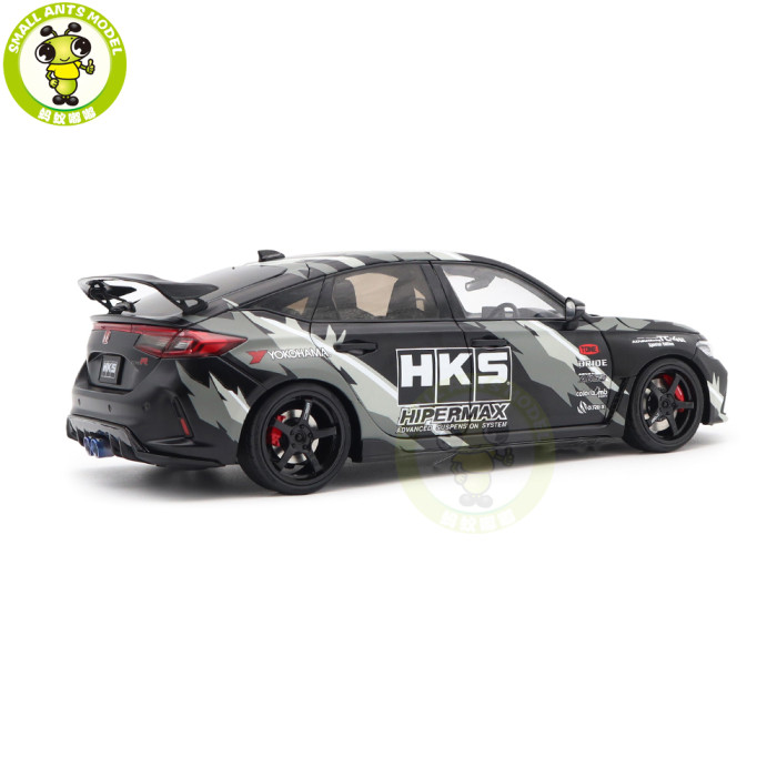 1/18 MOTORHELIX Honda Civic TYPE R (FL5) HKS Livery Diecast Model Toy Car Gifts For Father Friends