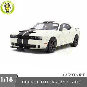 1/18 Dodge Challenger SRT Super Stock 2023 AUTOart 71766 Knuckle White Model Car