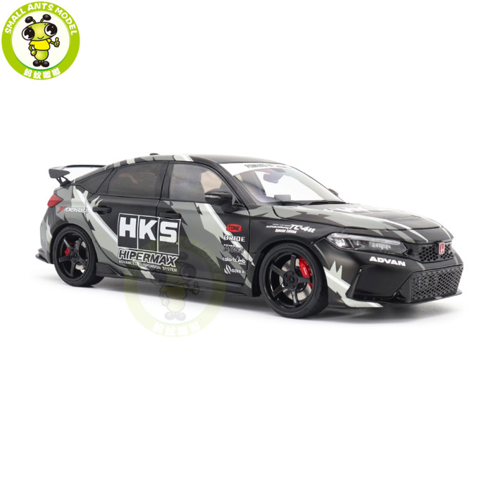 1/18 MOTORHELIX Honda Civic TYPE R (FL5) HKS Livery Diecast Model Toy Car Gifts For Father Friends