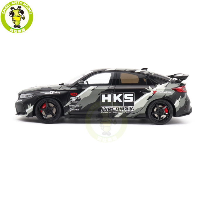 1/18 MOTORHELIX Honda Civic TYPE R (FL5) HKS Livery Diecast Model Toy Car Gifts For Father Friends