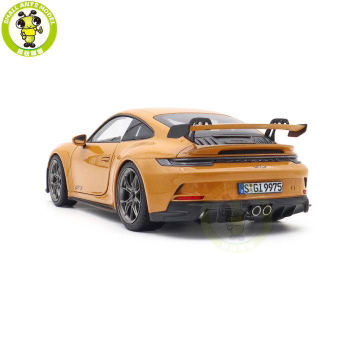 1/18 Porsche 911 GT3 2021 Norev 187387 Bahama Yellow Diecast Model Toys Car Gifts For Friends Father