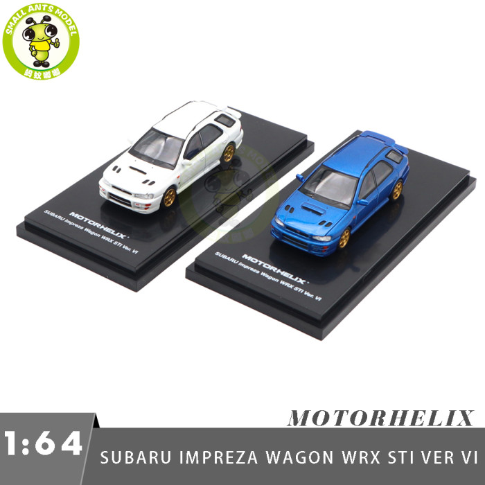 1/64 MOTORHELIX SUBARU Impreza Wagon WRX STi Ver. VI Customized World Rally Diecast Model Toy Car Gifts For Father Friends