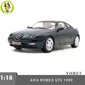 1/18 Alfa Romeo GTV 1999 Norev 187842 Coventry Green Metallic Diecast Model Toys Car Gifts For Father Friends