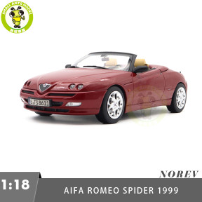 1/18 Alfa Romeo Spider 1999 Norev 187854 Proteored Metallic Diecast Model Toys Car Gifts For Father Friends