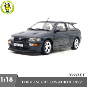 1/18 Ford Escort Cosworth 1992 Norev 182790 Mallard Green Metallic Diecast Model Toy Car Gifts For Friends Father