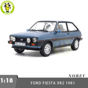 1/18 Ford Fiesta XR2 1981 Norev 182744 Blue Metallic Diecast Model Toy Car Gifts For Friends Father