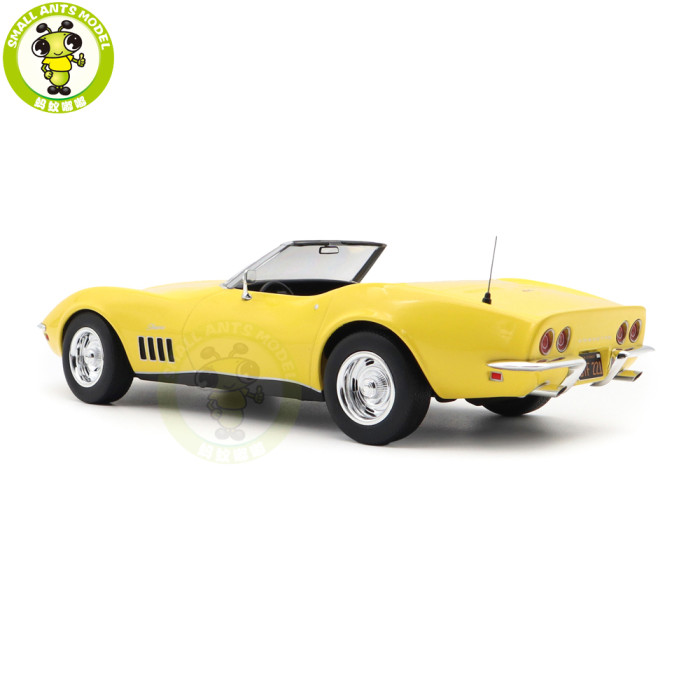 1/18 Chevrolet Corvette Cabriolet 1969 Norev 189039 Daytona Yellow Diecast Model Toys Car Boys Girls Gifts