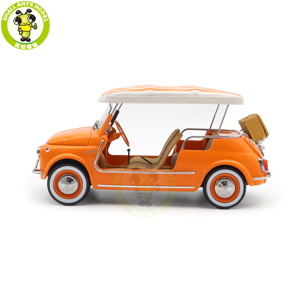 1/18 Fiat 500 Jolly 1965 Norev 187791 Orange Diecast Model Toys
