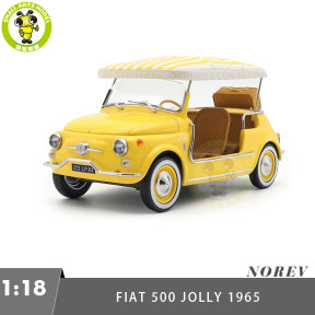 1/18 Fiat 500 Jolly 1965 Norev 187790 Yellow Diecast Model Toys Car Gifts For Father Friends