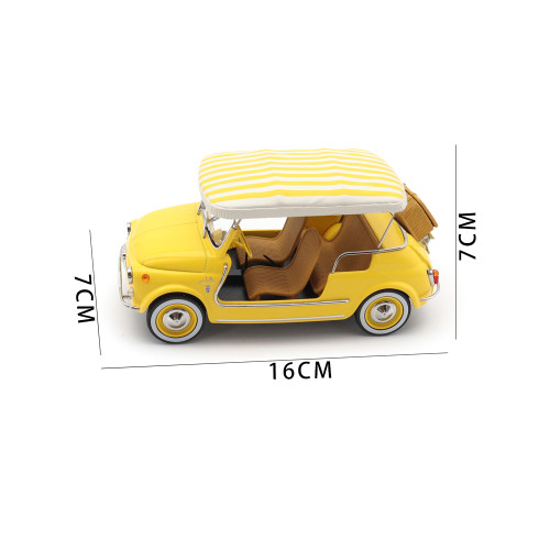 1/18 Fiat 500 Jolly 1965 Norev 187790 Yellow Diecast Model Toys Car Gifts For Father Friends