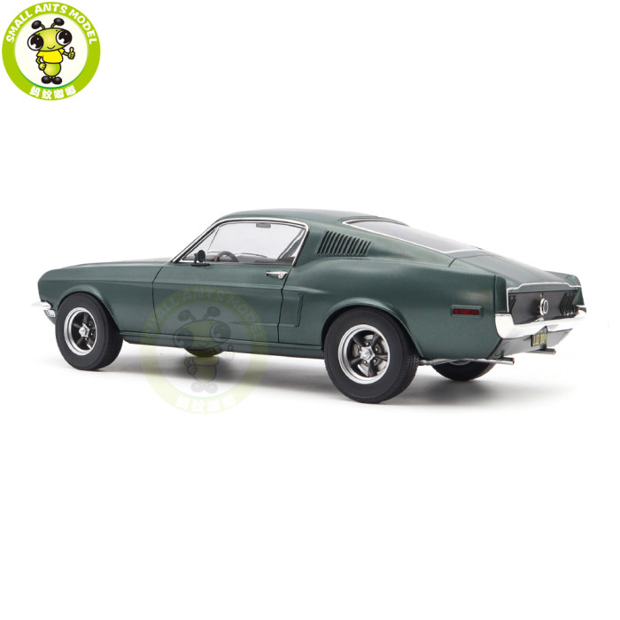 1/12 Ford Mustang Fastback 1968 Norev 122702 Satin Green Metallic Diecast Model Toy Car Gifts For Friends