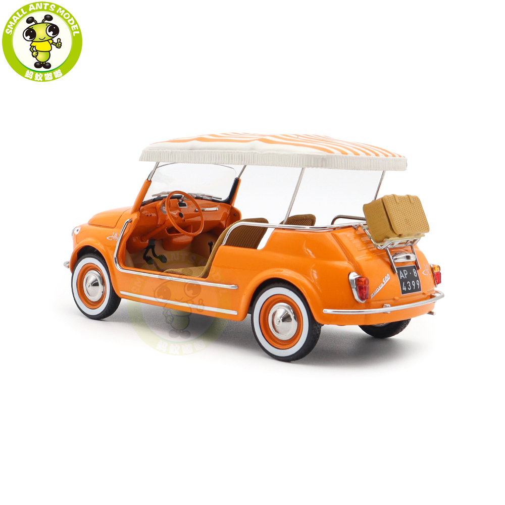 1/18 Fiat 500 Jolly 1965 Norev 187791 Orange Diecast Model Toys