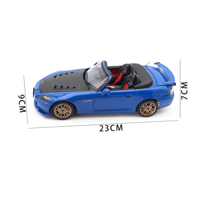 1/18 MOTORHELIX Honda S2000 AP2 MUGEN Diecast Model Toy Car Gifts For Father Friends