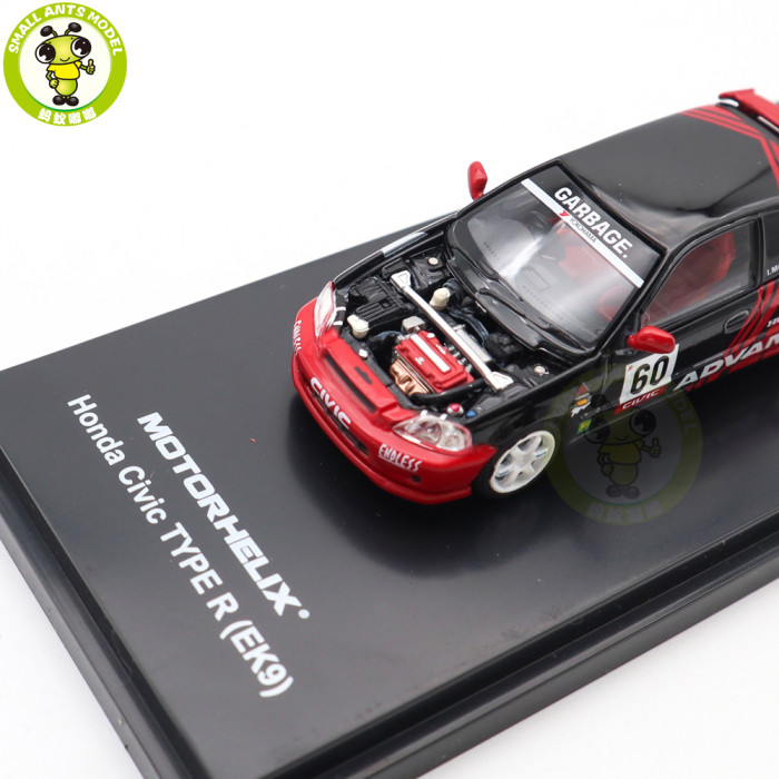 1/64 MOTORHELIX Honda Civic Type R EK9 Diecast Model Toy Car Gifts For Father Friends