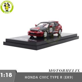 1/64 MOTORHELIX Honda Civic Type R EK9 Diecast Model Toy Car Gifts For Father Friends