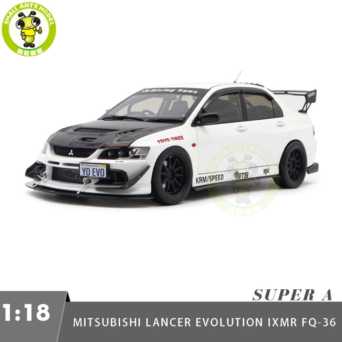 1/18 Mitsubishi Lancer EVO IX 9 MR FQ-360 JDM Super A  Diecast Model Toy Car Gifts For Father Friends
