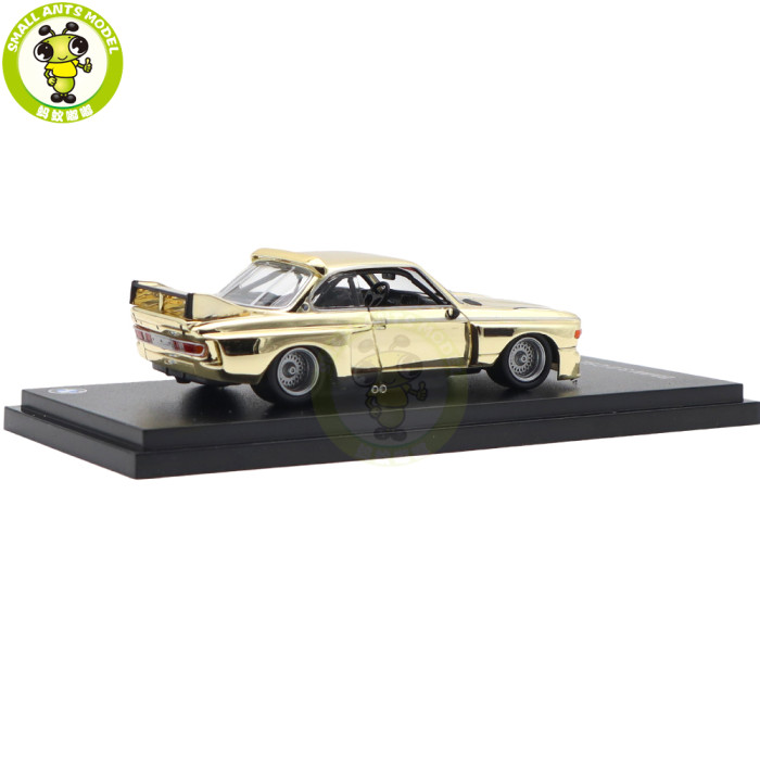 1/64 Almost Real BMW 3.0 CSL 2002 Z8 M3 Golden Chrome Diecast Model Toys Car Gifts For Friends