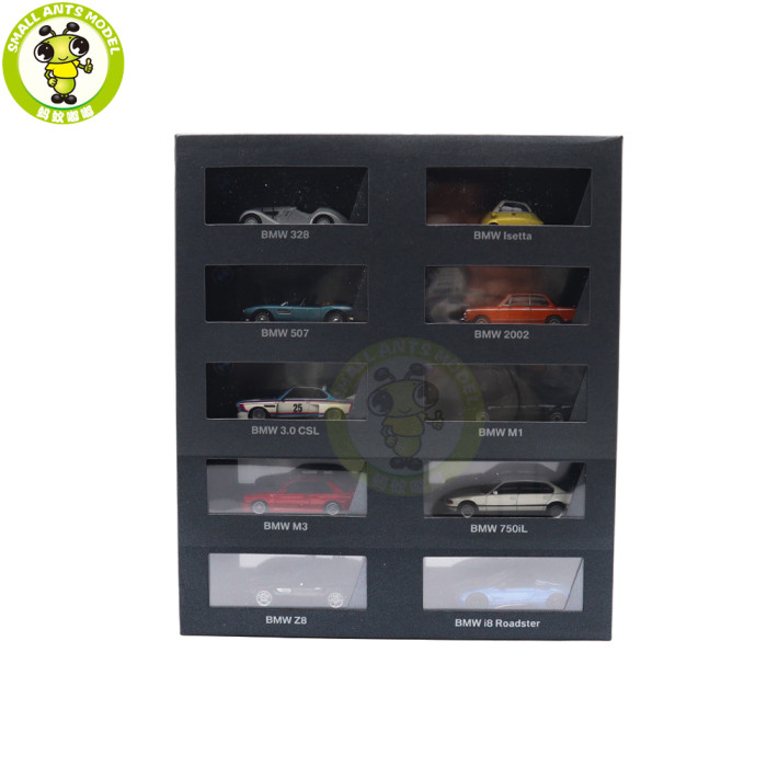 1/64 Almost Real BMW Model Cars Set Isetta 2002 M1 M3 750iL  328 507 3.0CSL Z8 i8 Roadster Diecast Model Toy Car