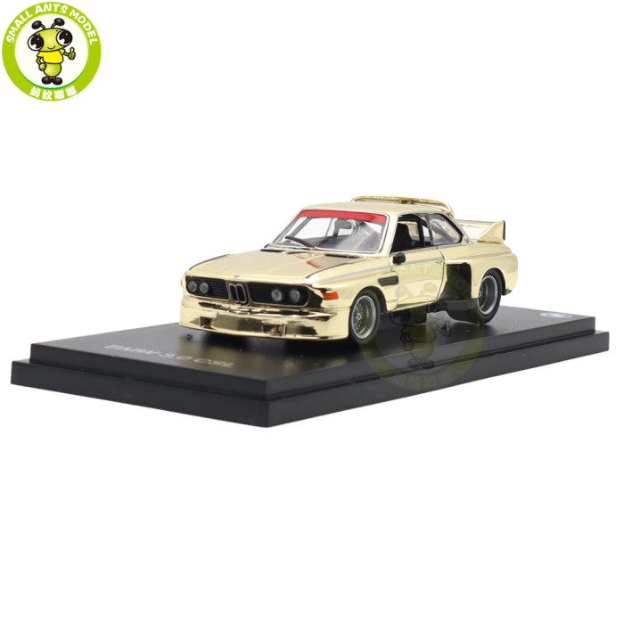 1/64 Almost Real BMW 3.0 CSL 2002 Z8 M3 Golden Chrome Diecast Model Toys Car Gifts For Friends