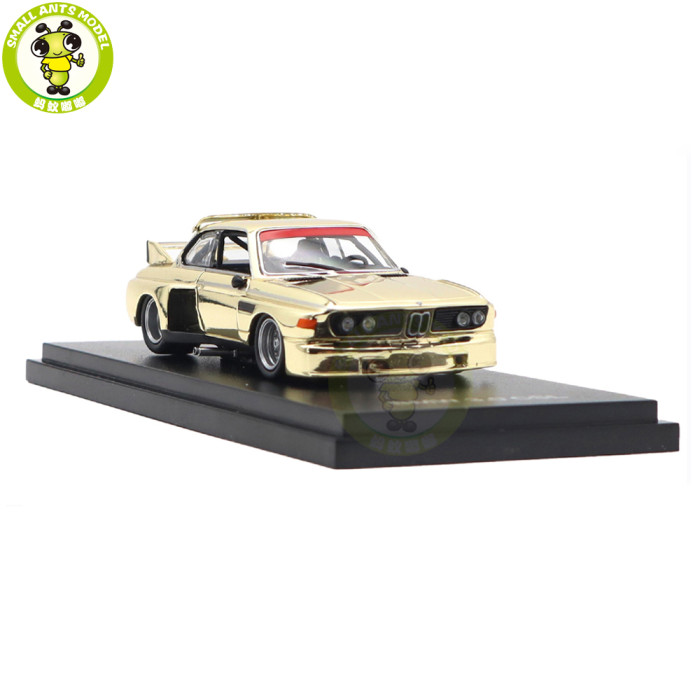 1/64 Almost Real BMW 3.0 CSL 2002 Z8 M3 Golden Chrome Diecast Model Toys Car Gifts For Friends